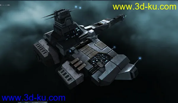 秃鹫级机动战舰EVE遨游太空逼真3D模型的图片10