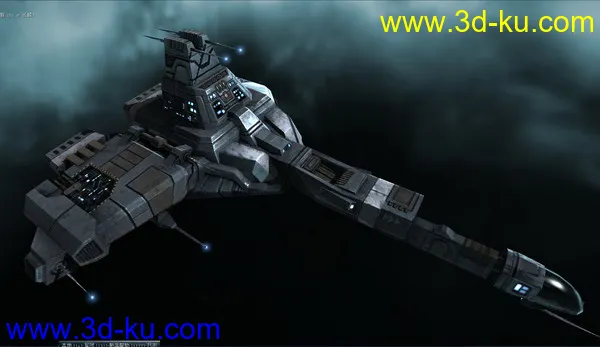 秃鹫级机动战舰EVE遨游太空逼真3D模型的图片11