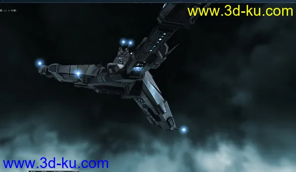 秃鹫级机动战舰EVE遨游太空逼真3D模型的图片15