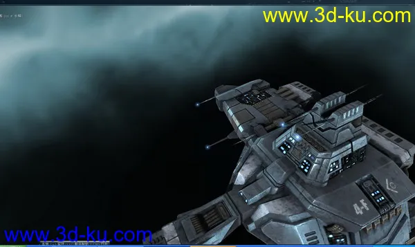 秃鹫级机动战舰EVE遨游太空逼真3D模型的图片16