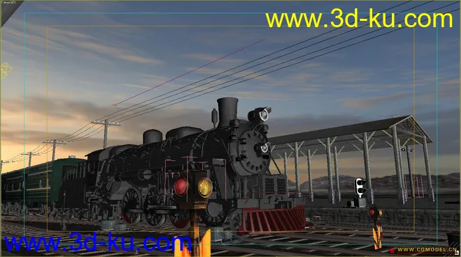 火车小站带动画模型的图片1