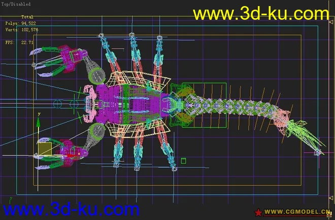 绑定骨骼的蝎子模型的图片4