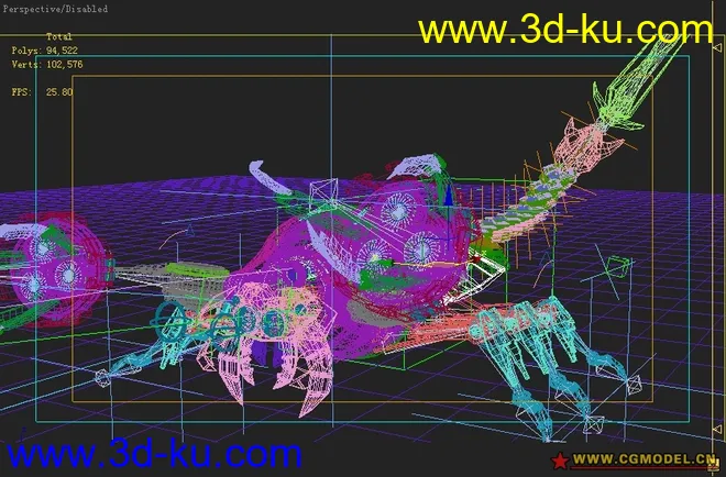 绑定骨骼的蝎子模型的图片5