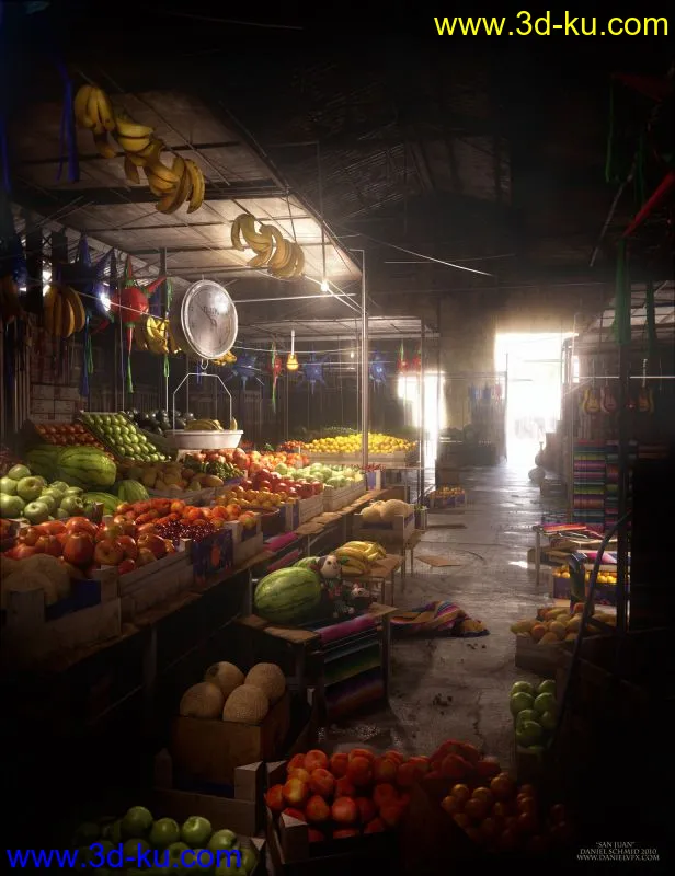 SanJuan_Tutorial_Project_files 水果摊 水果市场 货架 蔬菜 水果 市场模型的图片1