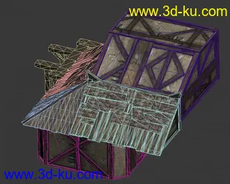 3D打印模型龙腾世纪 次世代破旧房子的图片