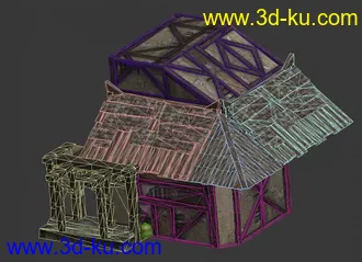 3D打印模型龙腾世纪 次世代破旧房子的图片