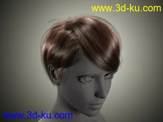 3D打印模型一个写实的毛发渲染。的图片