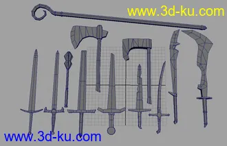 3D打印模型各种剑器的图片