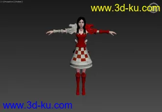 3D打印模型爱丽丝疯狂回归全服装+裙底风光+武器+动画的图片