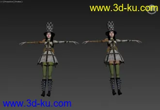 3D打印模型爱丽丝疯狂回归全服装+裙底风光+武器+动画的图片