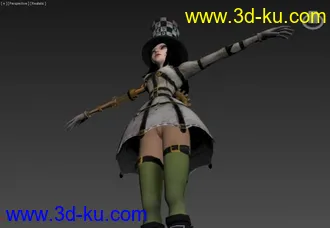 3D打印模型爱丽丝疯狂回归全服装+裙底风光+武器+动画的图片