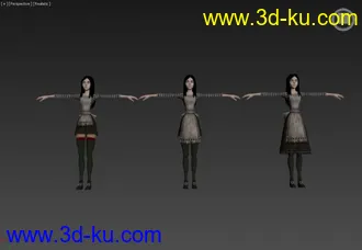 3D打印模型爱丽丝疯狂回归全服装+裙底风光+武器+动画的图片