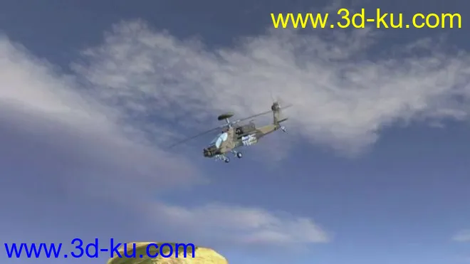 直升飞机带镜头动画完美模型的图片2
