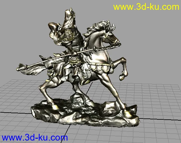 关公骑大马（maya obj  带 贴图）模型的图片3