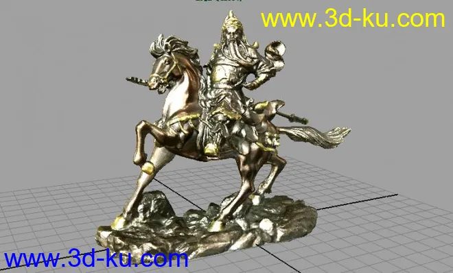 关公骑大马（maya obj  带 贴图）模型的图片4