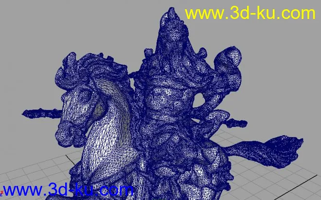 关公骑大马（maya obj  带 贴图）模型的图片5
