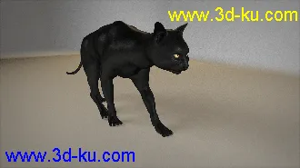 3D打印模型猫  走路  绑定动画   四足动画的图片