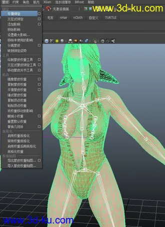 3D打印模型maya绑定的乳摇系统和大家分享下的图片