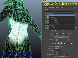 3D打印模型maya绑定的乳摇系统和大家分享下的图片