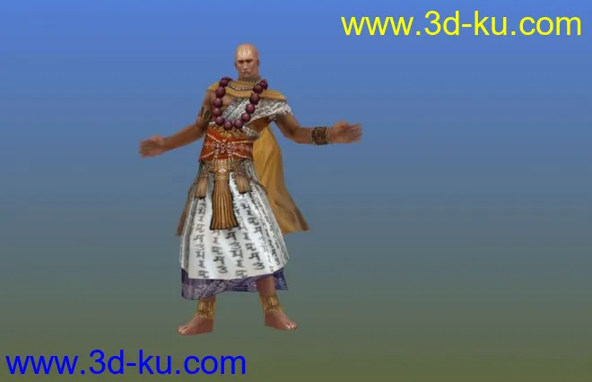 剑三J3模型04天竺迦兰僧带动画呈佛祖帖图的图片2