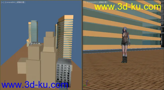 《回转视角与街景中的凯特》模型的图片1
