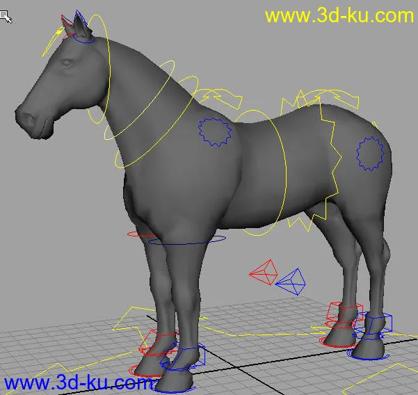 带表情的马模型的图片1