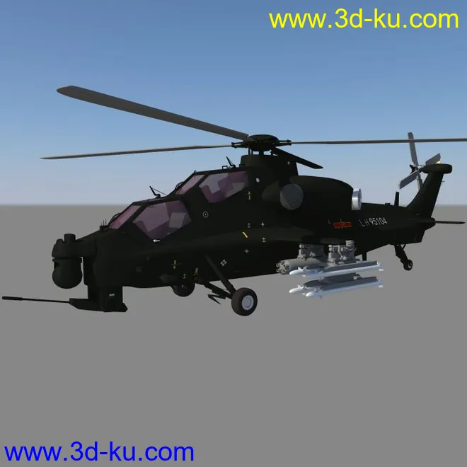 中国解放军 武直-10武装直升机模型的图片3