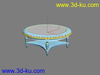 3D打印模型一个大圆桌带贴图的图片