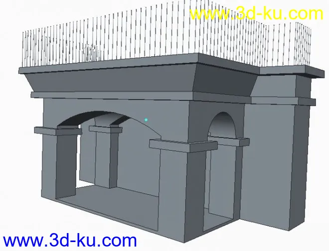 城堡大門前造型模型的图片1