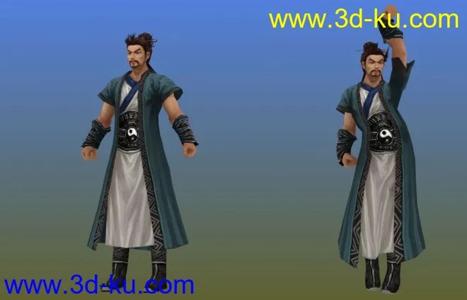 剑三J3模型03浩气盟之蒙古大汉带动画呈旗人帖图的图片2