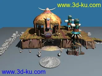 3D打印模型创意场景。新手大家多多指教~的图片