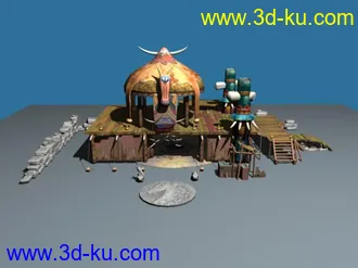 3D打印模型创意场景。新手大家多多指教~的图片