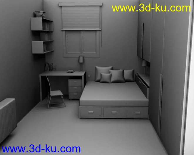 卧室小场景模型的图片1