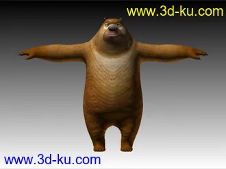 3D打印模型《熊出没》角色-两只熊+一个光头的图片