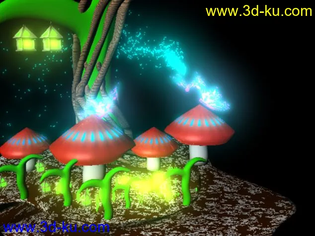 和一个奇幻蘑菇场景很像吧，那是我学哥做的，我也试着做了一个模型的图片2