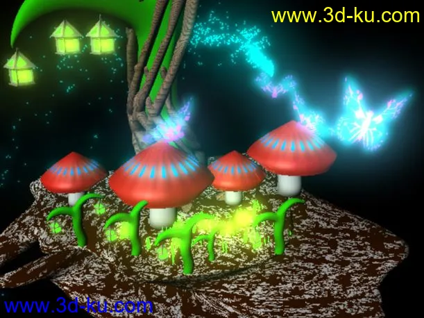 和一个奇幻蘑菇场景很像吧，那是我学哥做的，我也试着做了一个模型的图片3