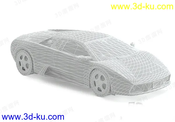 高精度汽车模型 兰博基尼Murcielago跑车 全四边面的图片1