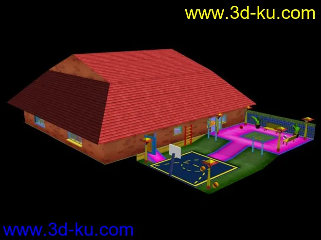 3套卡通3D房子模型的图片8