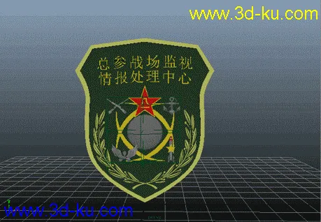 军事徽章Maya模型下载的图片1