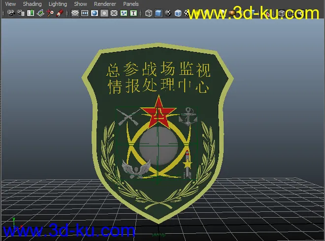 军事徽章Maya模型下载的图片2