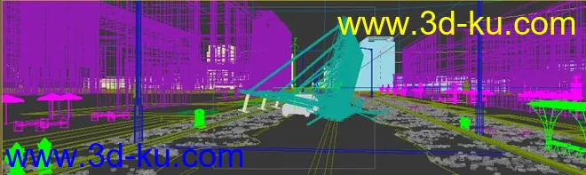 3dmax动画场景 汽车碰撞模型的图片3