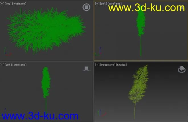竹子 有贴图材质 带UV模型的图片3