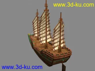 3D打印模型古帆船的图片