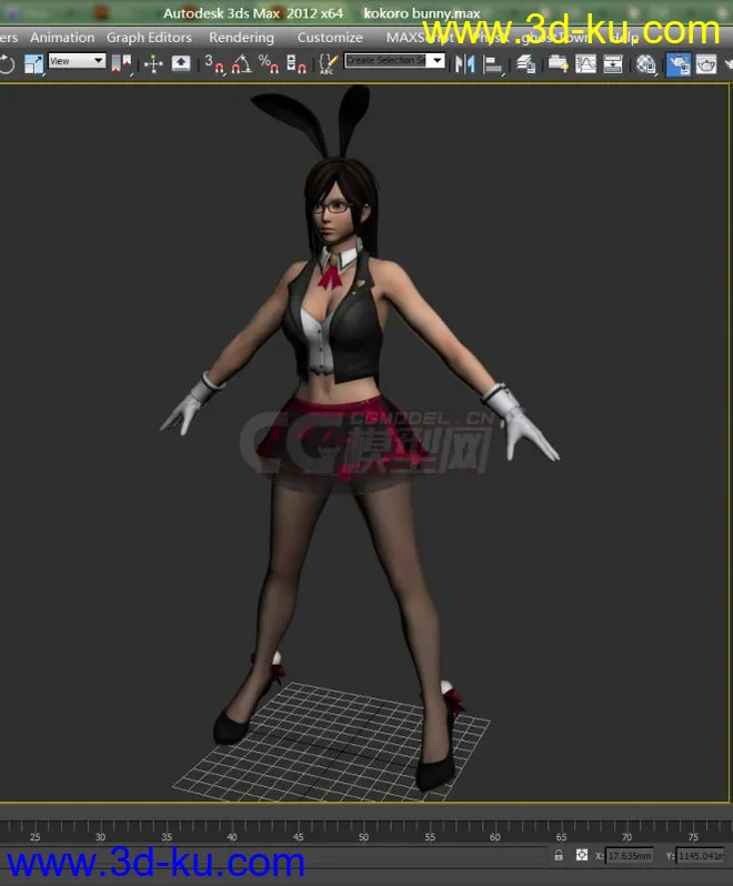 生或死5 Kokoro 心  可爱兔女郎 DOA5  性感丝袜黑丝模型的图片3