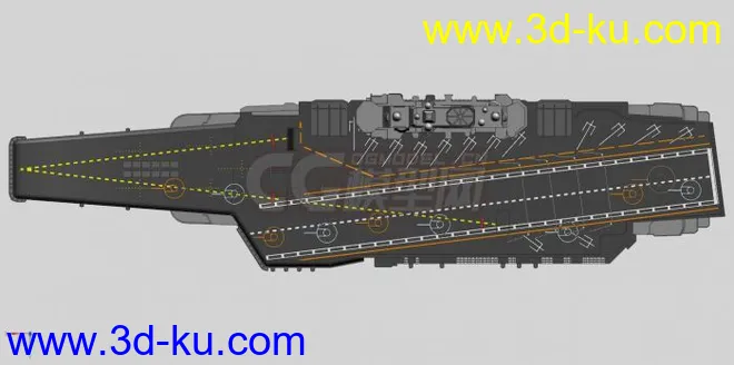中国辽宁号航空母舰工业3d模型，各种三维格式，可以打印的图片6