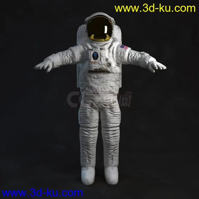 高质量宇航员模型，航天员，max文件带绑定，4k贴图的图片1