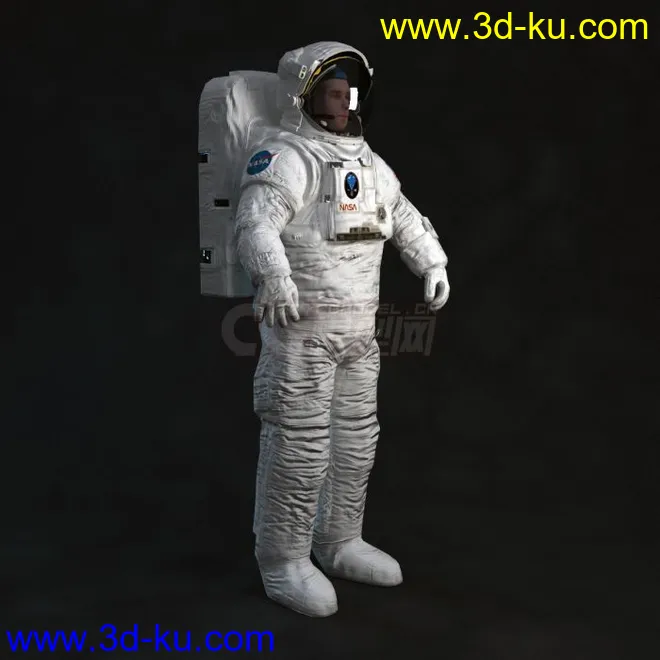 高质量宇航员模型，航天员，max文件带绑定，4k贴图的图片3