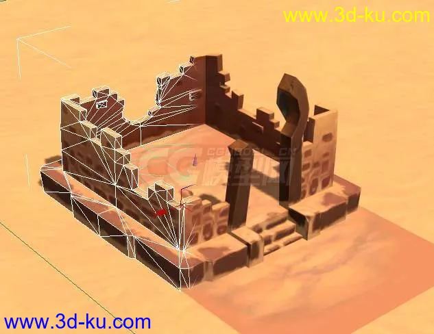 火炬之光2沙漠建筑-破损的房屋模型的图片2