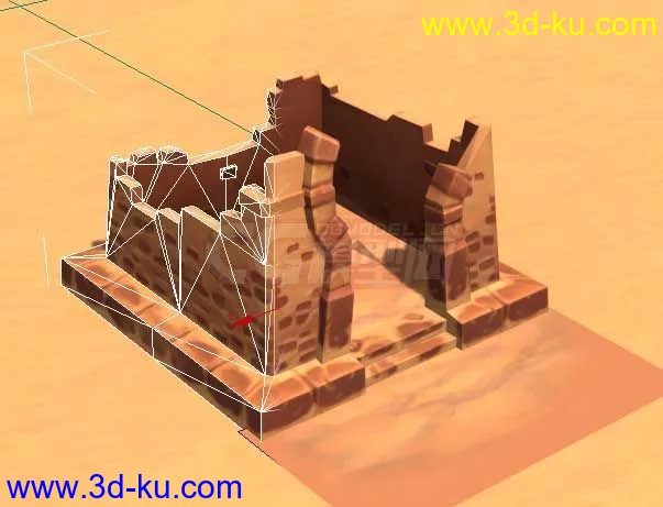 火炬之光2沙漠建筑-破损的房屋模型的图片3
