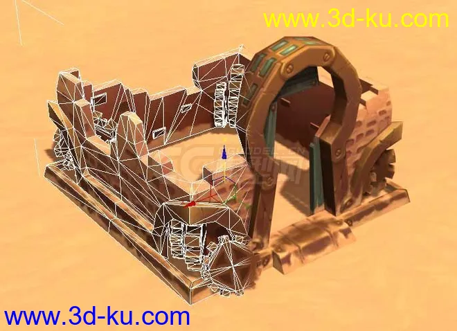 火炬之光2沙漠建筑-破损的房屋模型的图片4